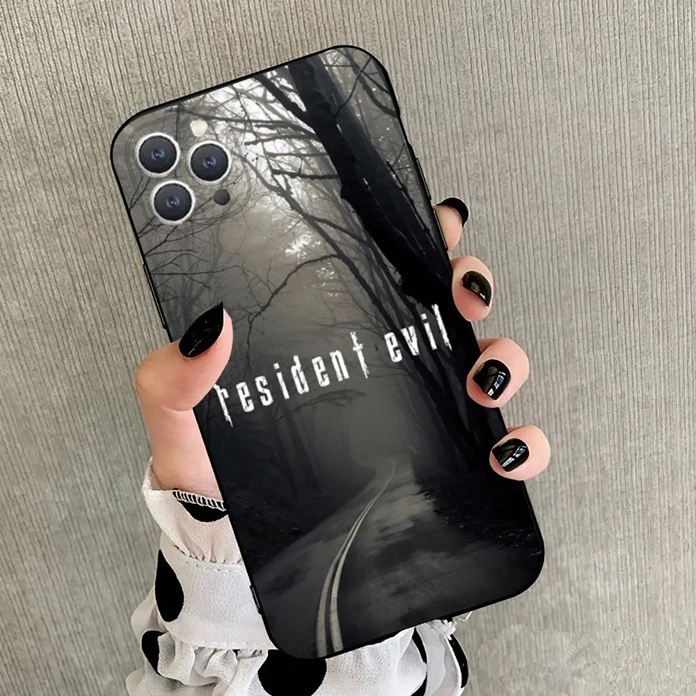 Game R-Resident Evil Video Phone Case For iPhone 15,14,13,12,11,Plus,Pro Max,XS,X,XR,SE,Mini,8,7 Soft Silicone Black Cover image 2