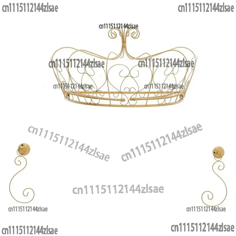 Bed European Girl Children Bedside Decorative Crown Curtain Fabric Display Mosquito Net Rack With Hook