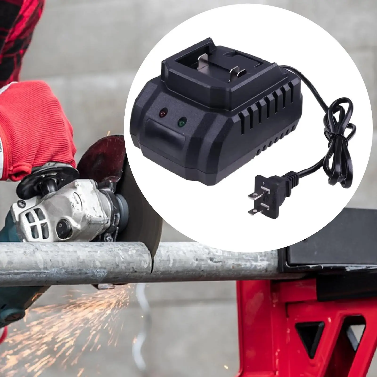 Caricabatterie da 21 V Ricarica rapida portatile con accessori per indicatori luminosi