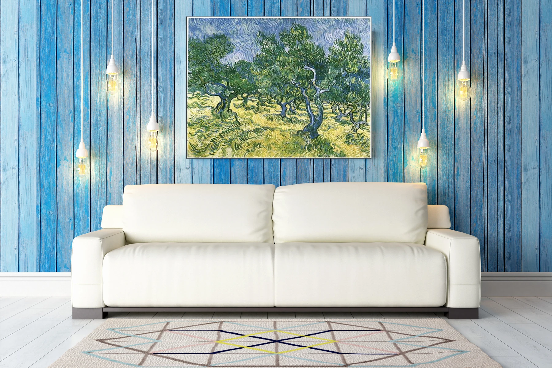 100% Hand‑Painted Oil Painting Reproduction On Linen Canvas Olive Grove By Vincent Van Gogh Famous Landscape Wall Art Home Deco