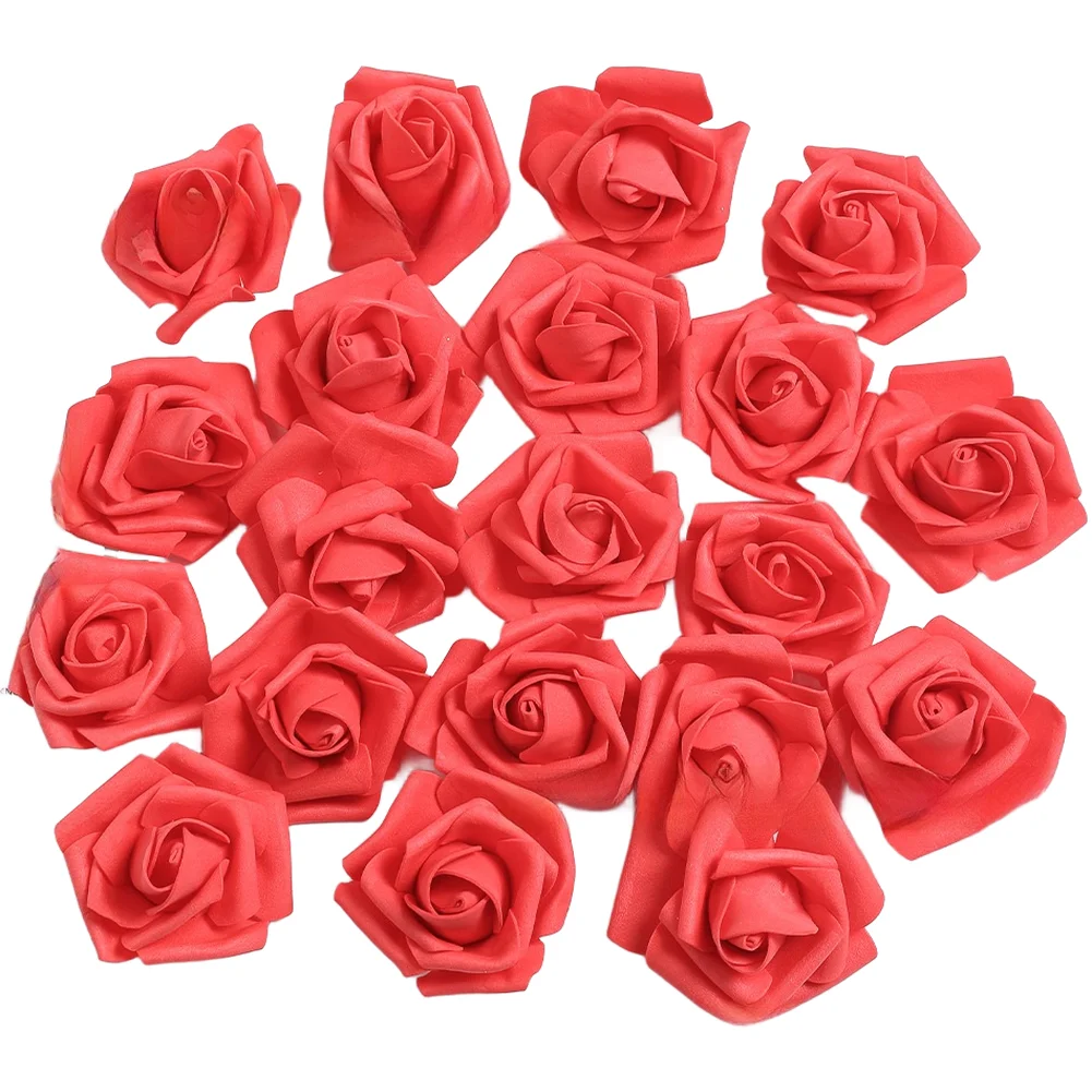 7cm Foam Head Silk Flowers for Wedding Arch Decor Party Favors Home Mantel Styling and Personalized Craft Decoration Projects