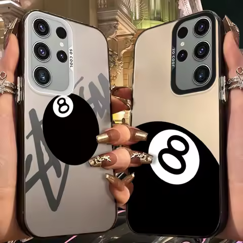 Billiards Frosted Case for Samsung Galaxy S25 S24 S23 S22 Ultra S21 Plus S20 FE A73 A72 A71 A56 A55 A54 A53 Acrylic Hard Cover