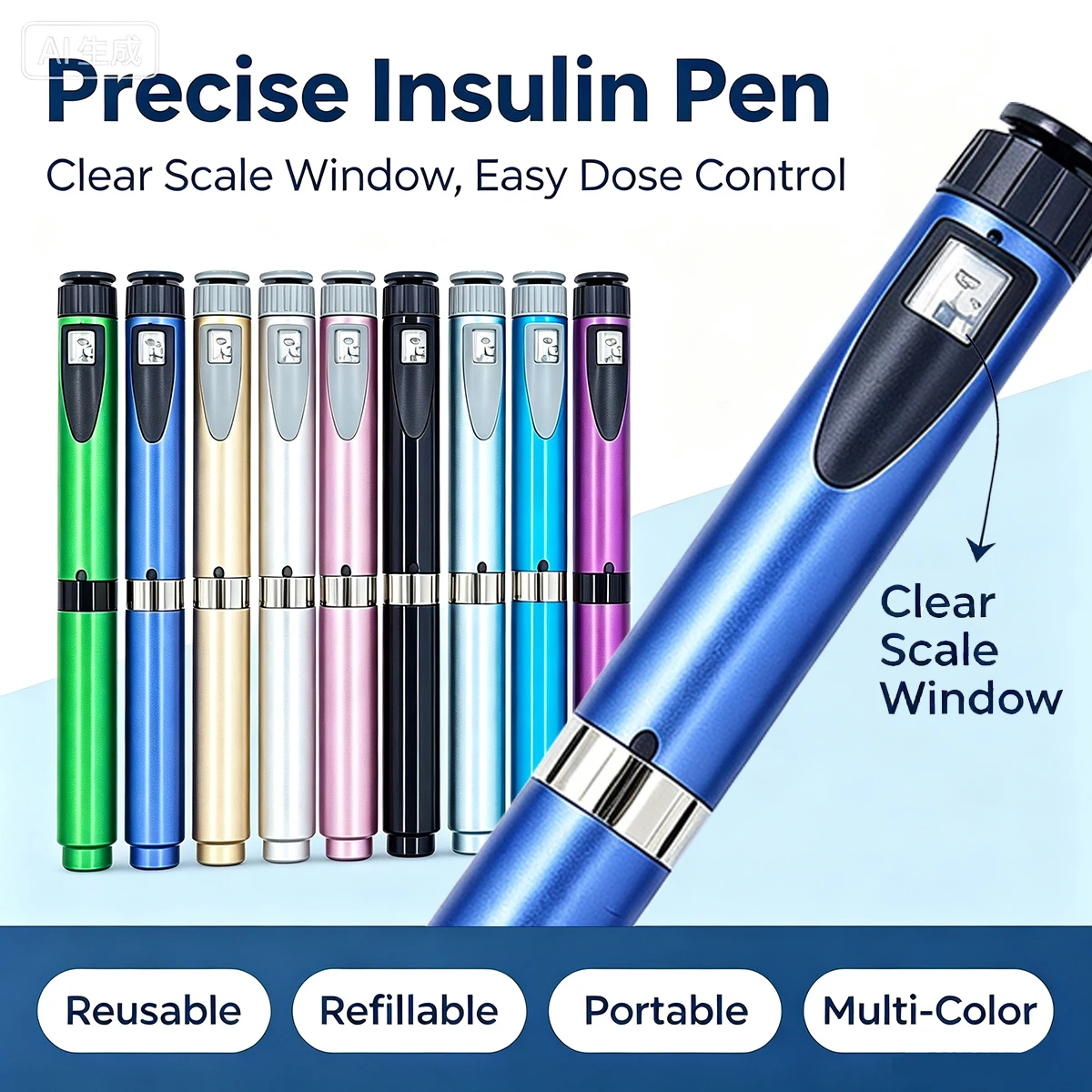 Reusable Magic Pen Peptide Wrinkle Removal Beauty Injection Tool 3ml Adjustable V2 Dose Pen