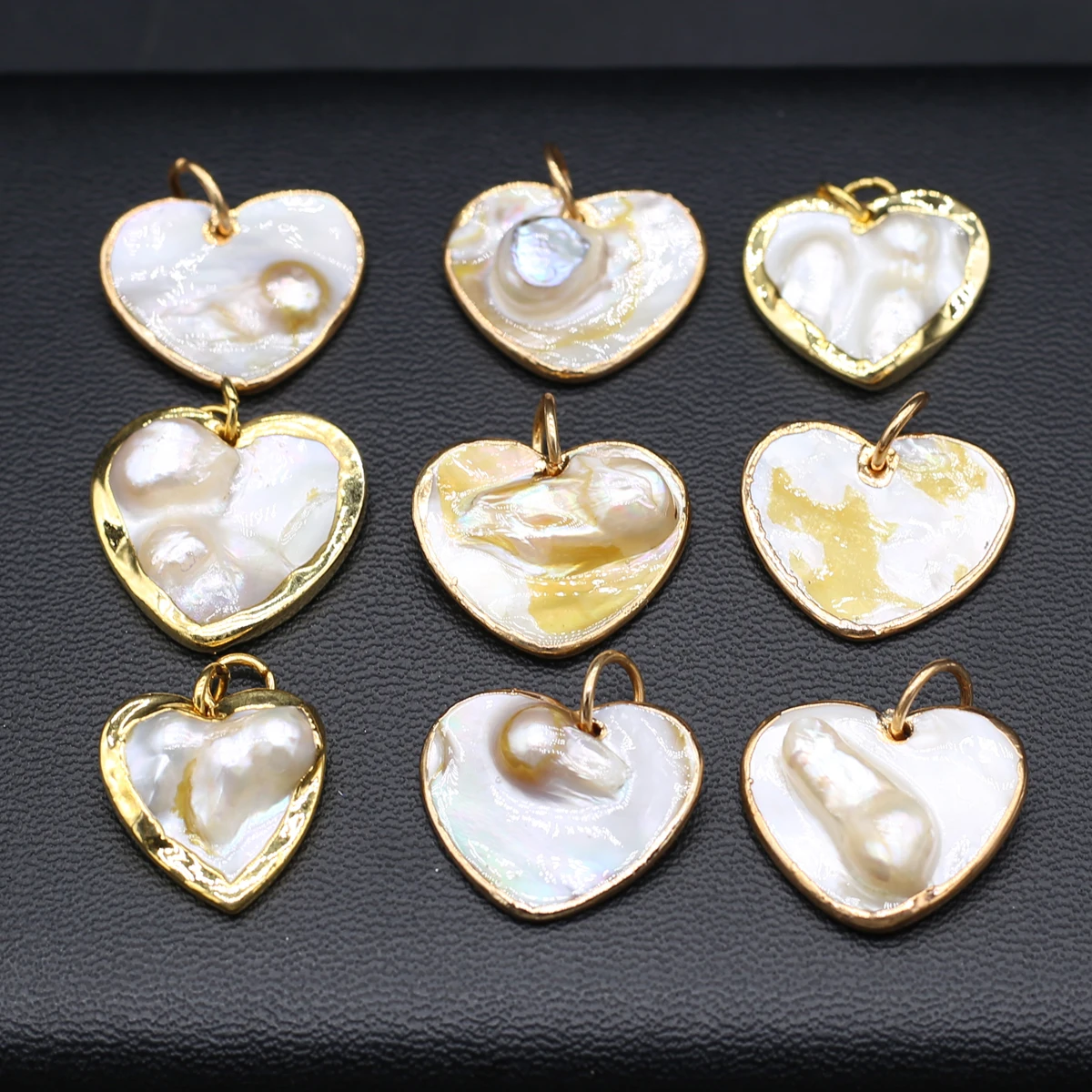 1PCS Natural Shell Pearl Metal Wrapped Pendant Earrings of Various Shapes DIY Making Women Charm Jewelry Materials Accessories view 5