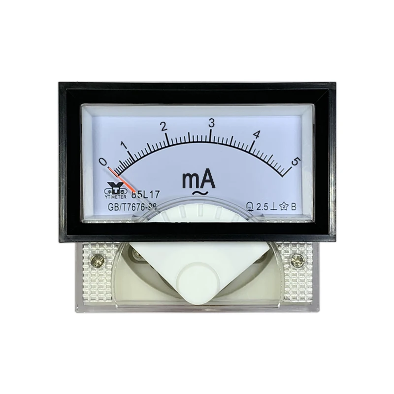 85L17 AC milliammeter 5mA 10mA 20mA 30mA 50mA 100mA 200mA 300mA 500mA black frame ammeter 40 * 70mm small current transformer