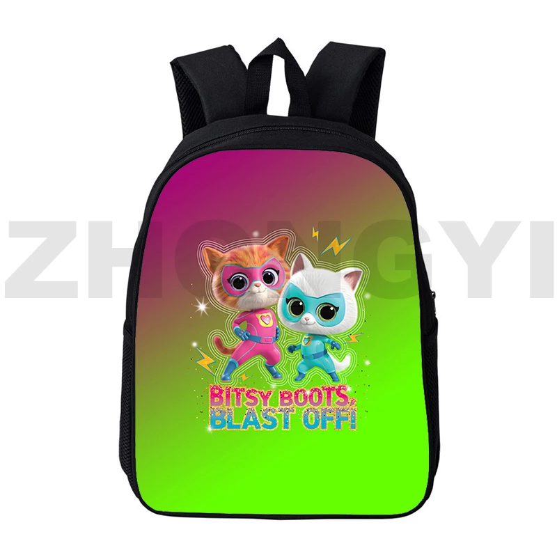 Anime SuperKitties Backpacks for Primary Students 16 Inch Children Cartoon School Bags 3D Print Kawaii SuperKitties Bookbag