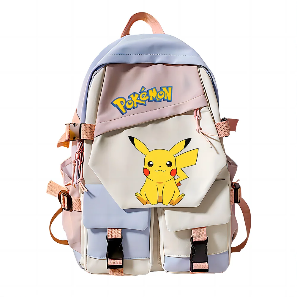 Plecak Pokemon Cartoon Pikachu Tornister o dużej pojemności Fashion Boys Powrót do przyborów szkolnych dla uczniów