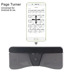 Wireless Page Turner Pedal Wireless Control Hands Free Music BT Page Turning Pedal Compatible with IPad IPhone Android