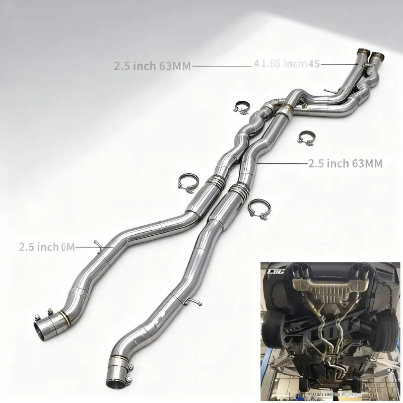Equal Length Mid Pipe for BMW M3 M4 F80 F82 F83 S55 3.0T 2014-2019 Performance Exhaust