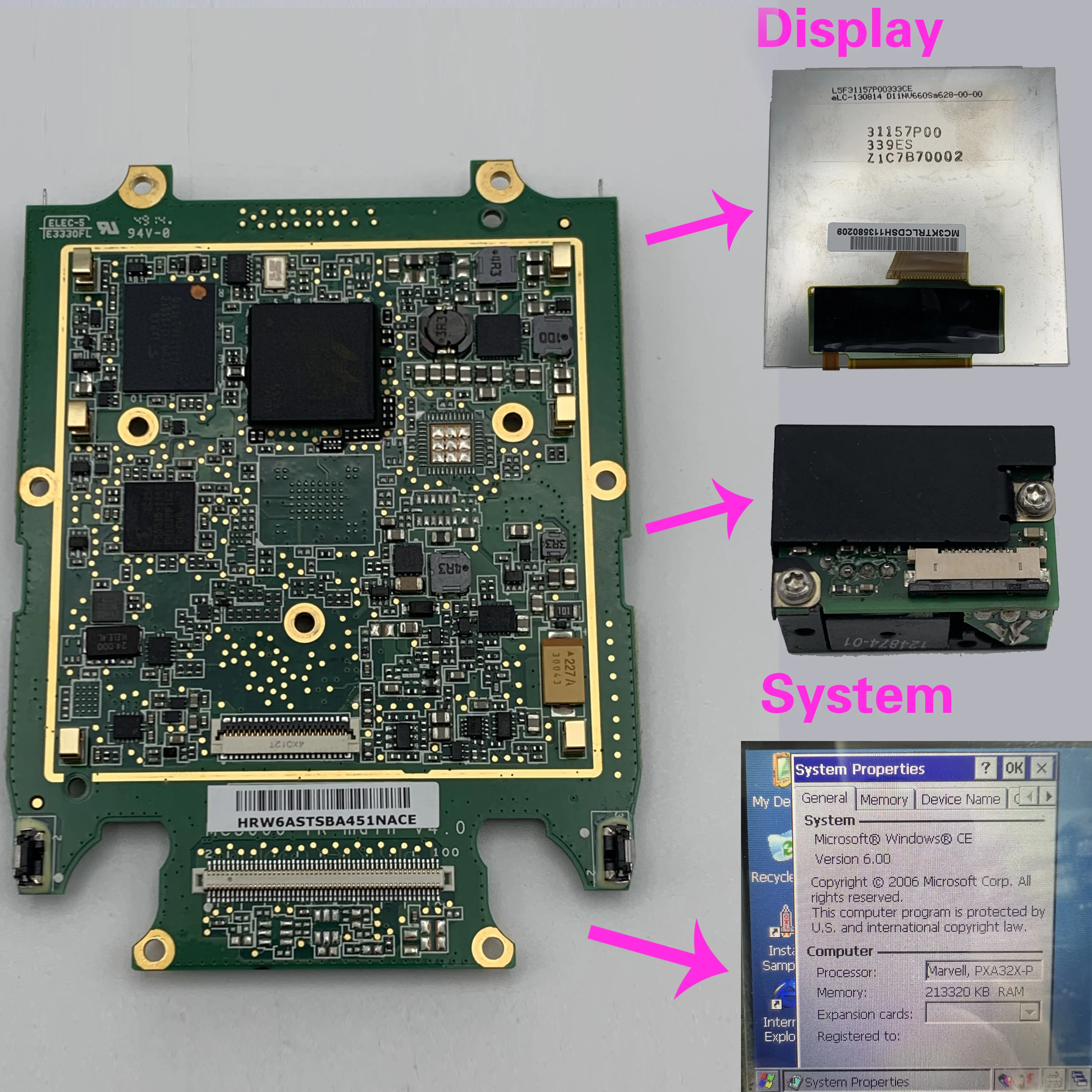 Mianboard for Symbol Motorola MC3190 MC3190S Scan Engine SE950 Win CE6.0 Screen PN：31157P00