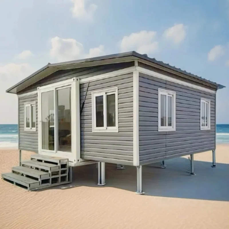 Customized 20/40ft Expandable House Prefab Container Home 2 Bedroom Foldable House Fireproof Steel Modular Villa Tiny House