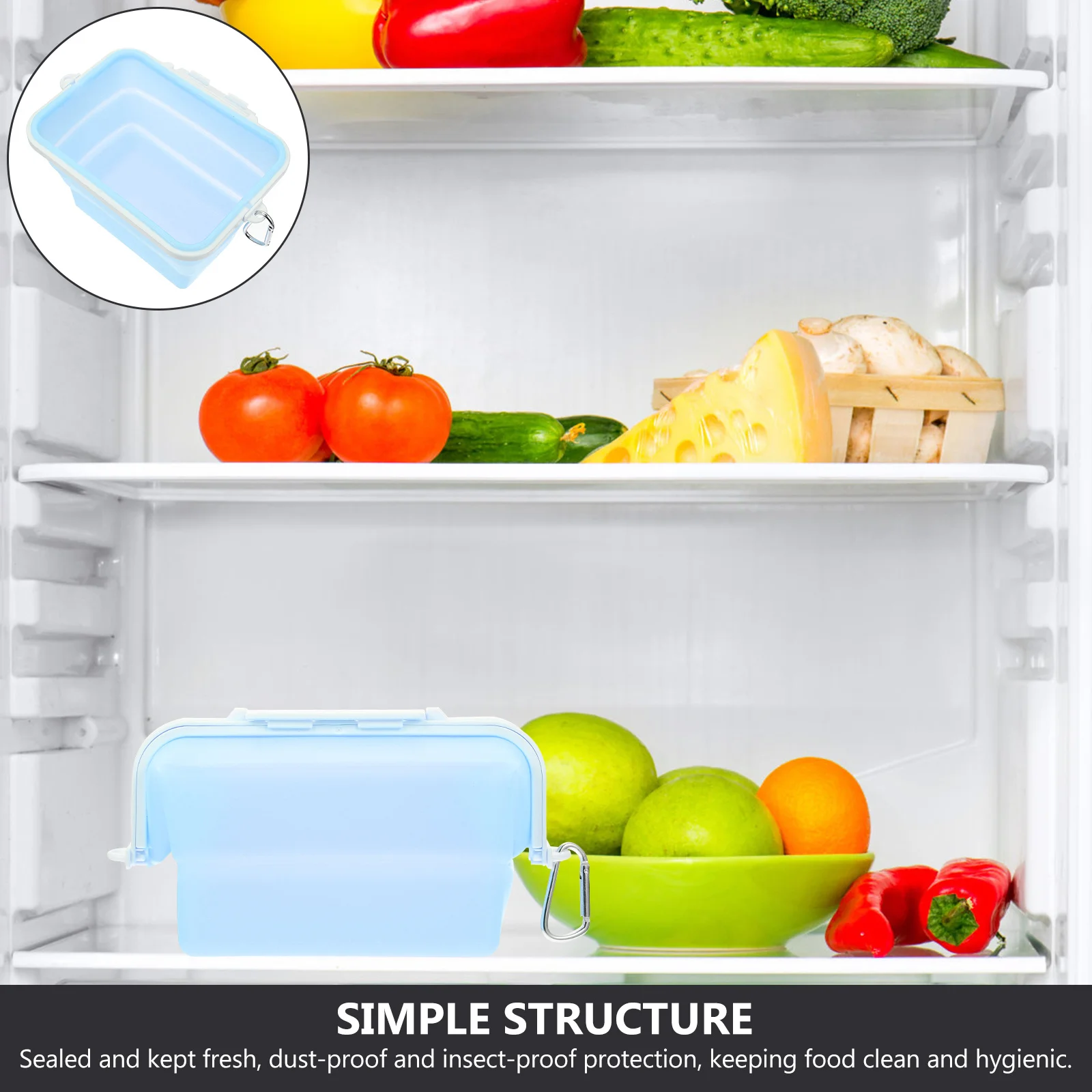 

Silicone Fresh Bag Reusable Food Storage Bag Food Fresh-Keeping Pouch Ideal for Fruits Vegetables Meat Storage