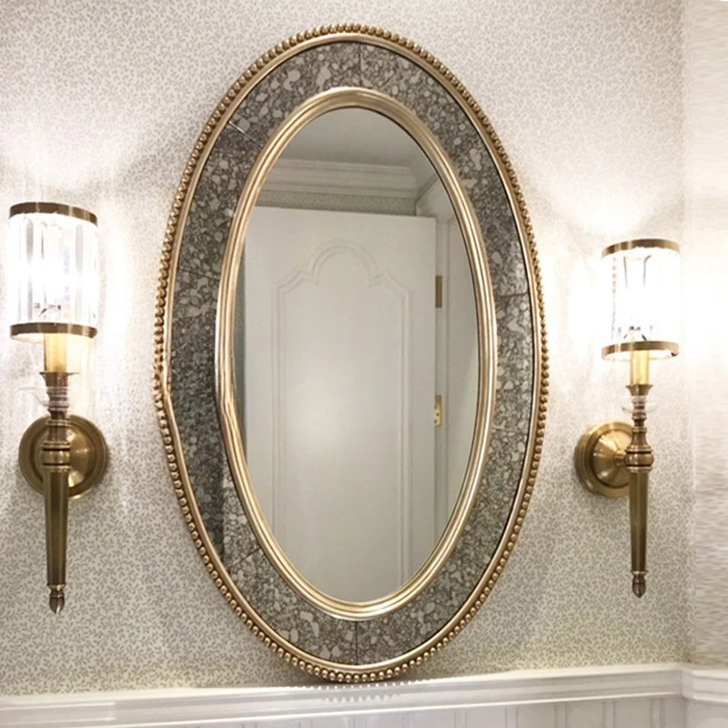 Neoclassical vanity mirror sink bathroom wall-mounted vanity mirror bedroom decoration