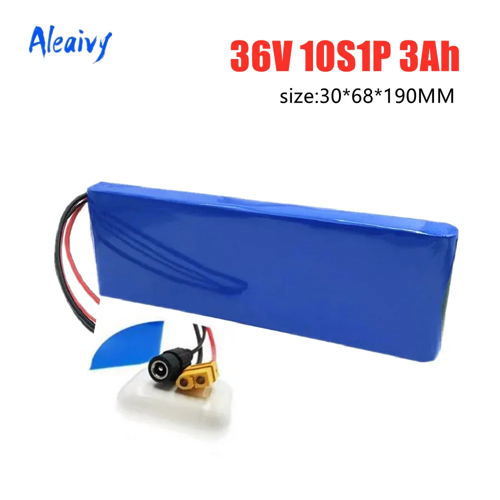 

36V10S1P 3Ah battery 42V 3200mah 18650 lithium ion rechargeable battery pack ebike electric vehicle bicycle scooter 20A BMS 500W