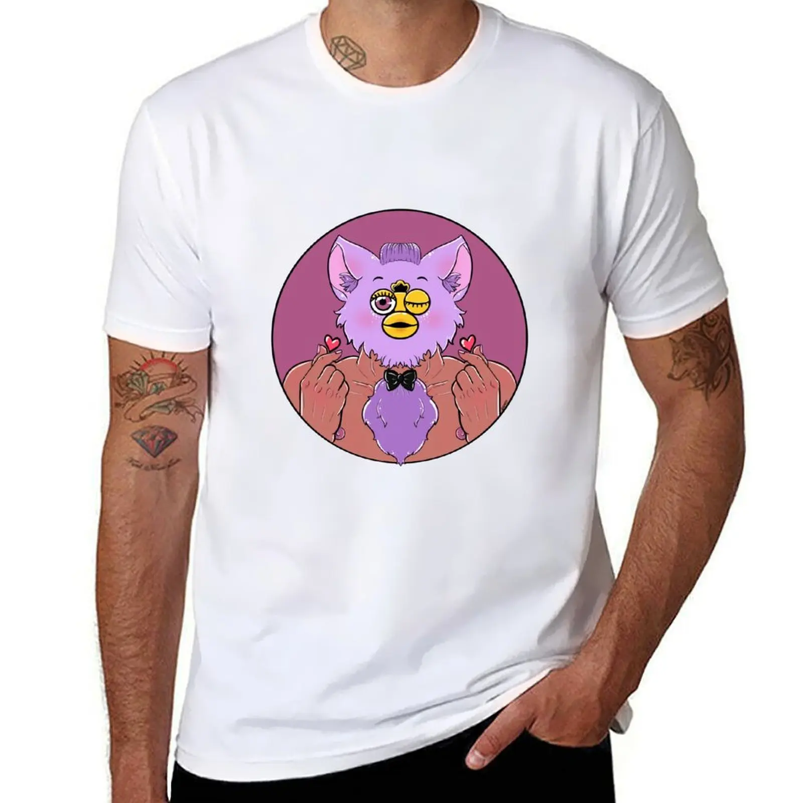 Sexy Furby Man T-Shirt Plus Size Short Sleeve T-Shirt