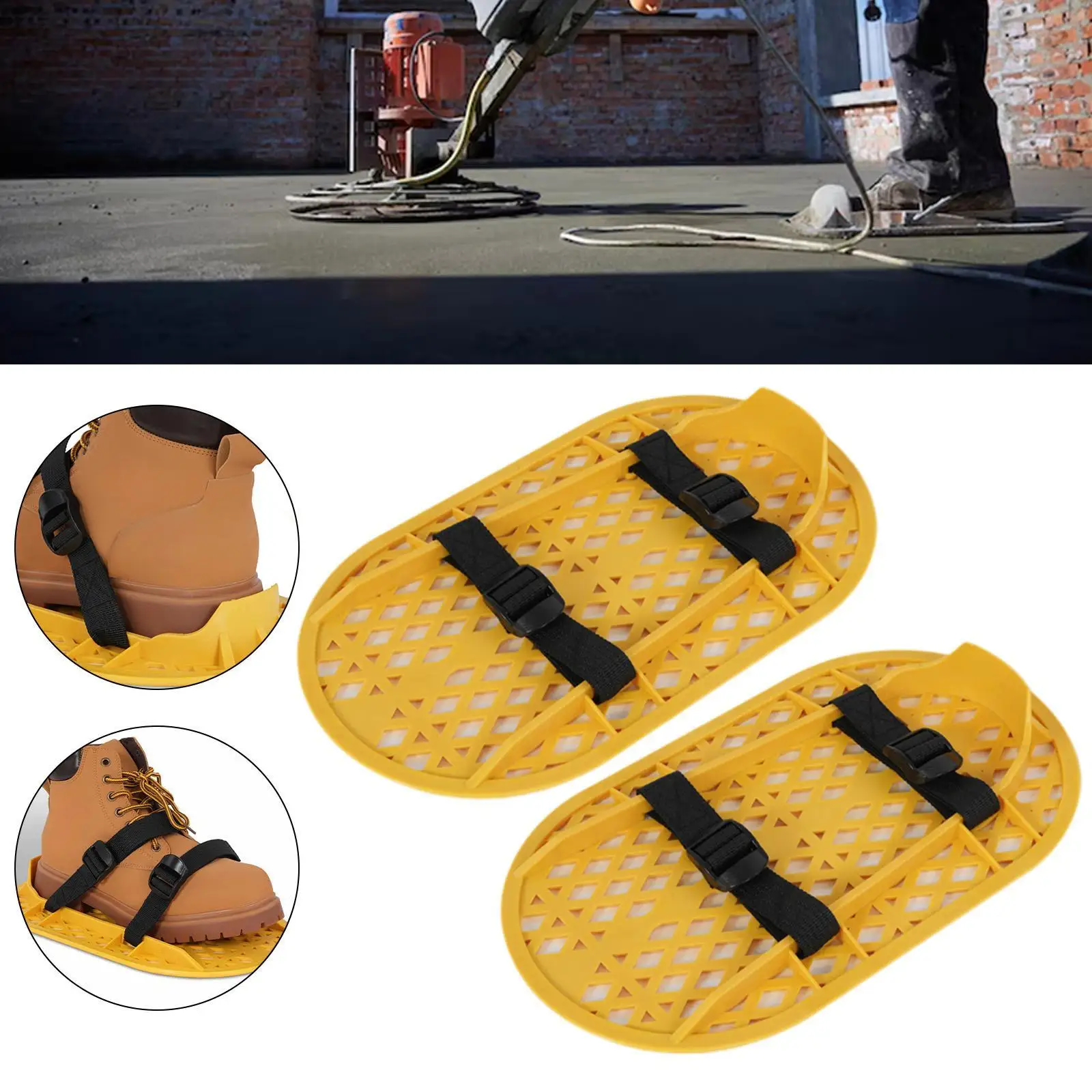 

Concrete Shoes Flexible Multiuse Floor Cement Shoes for Cement Mortar Polishing Concrete Finishing Overlays Garage Floor Epoxy