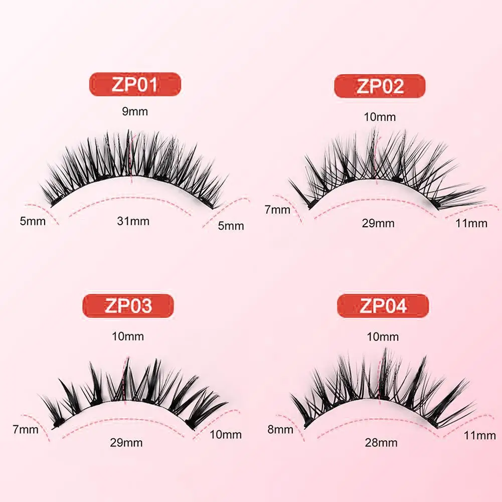 Wiederverwendbare magnetische Saug falsche Wimpern 3D-Wimpernverlängerung Make-up-Tools Wimpern mit hohem Volumen Falsche Wimpern