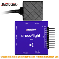 Radiolink Crossflight Flight Controller 2-12S 10 PWM FC wih OSD TS100 M10N M8N GPS
