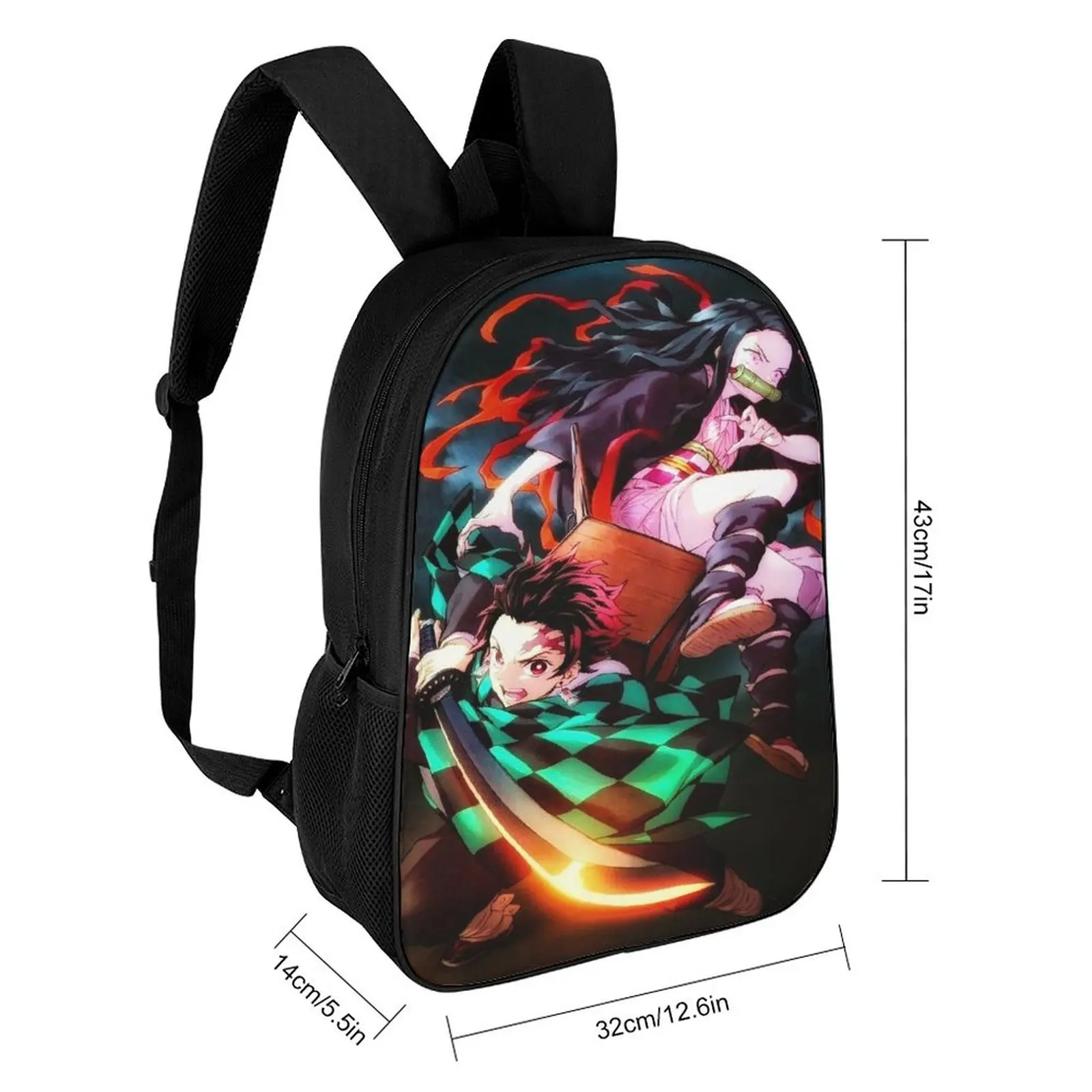 Mochila de Anime impresa en 3D personalizada para niños y niñas, mochila escolar duradera de alta calidad para computadora portátil, 17 pulgadas, venta al por mayor