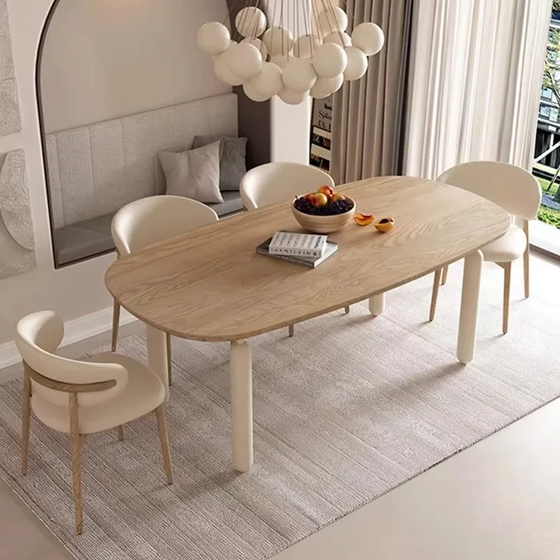 70.8 Inches Simple Restaurant Dining Tables Solid Wood Natural Room Center Kitchen Table Round Auxiliary Mesa Comedor Furniture