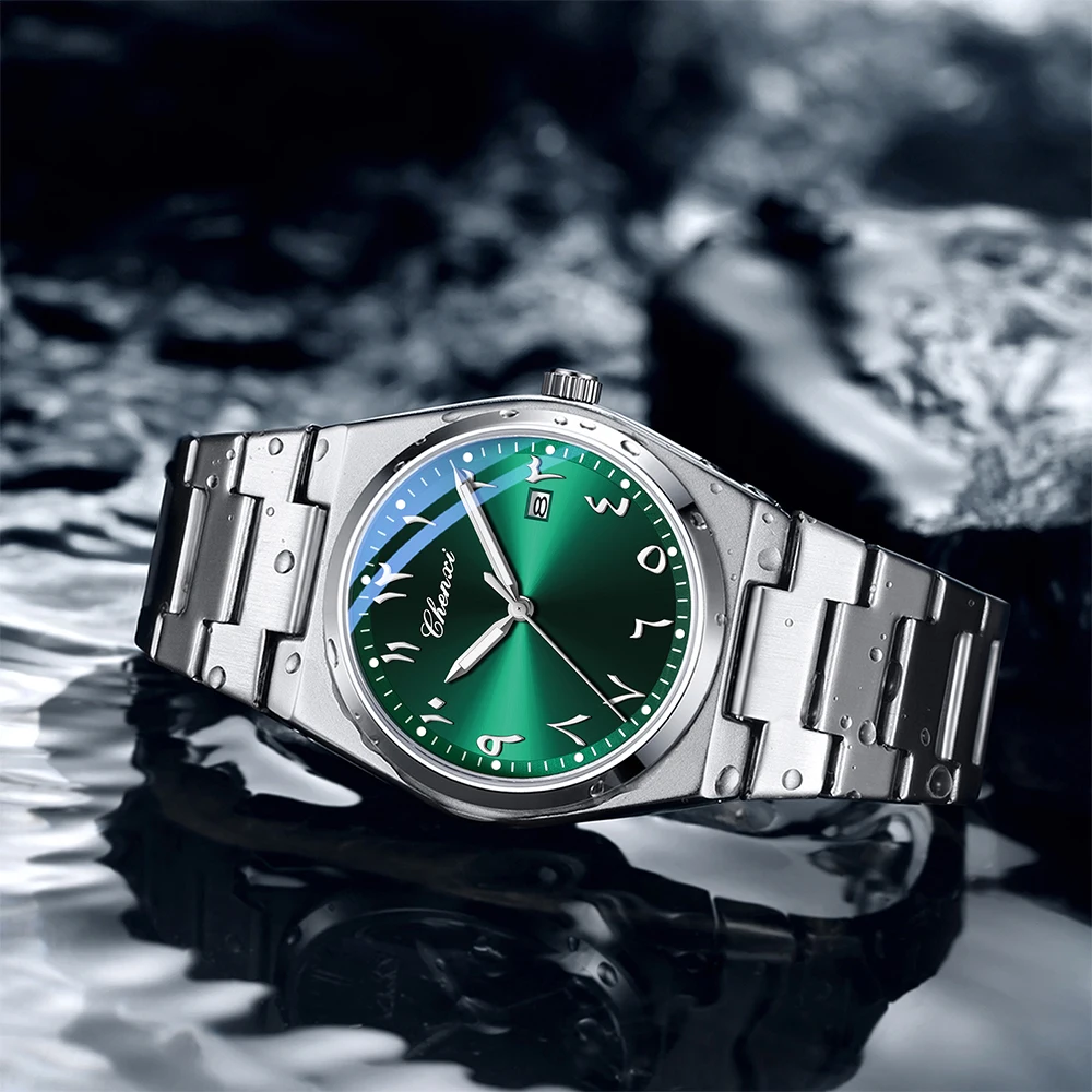 CHENXI Original Quartz Business Watch For Men Calendar Luminous Man Watches High Quality Stainless Steel Date Wristwatches Male