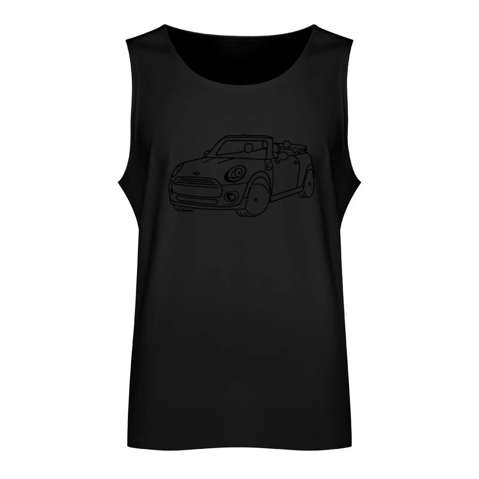 Black Mini Cooper Convertible Tank Top gym accessories men Muscle fit t shirts muscular man