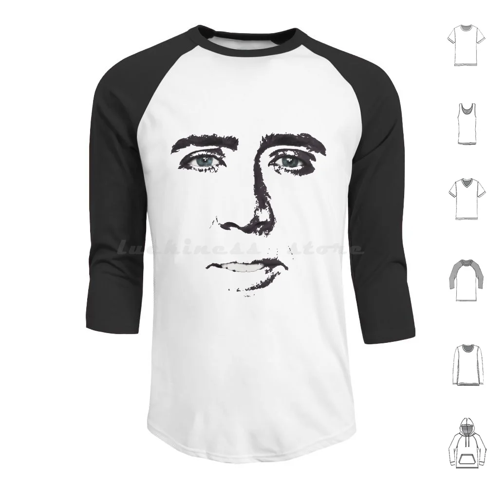 John Travolta Face Hoodie cotton Long Sleeve Nicolas Cage Cage Face Off John Travolta Travolta John Funny Face Nic Cage