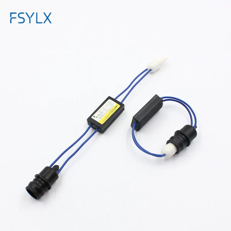 FSYLX 1 Pair 168 194 W5W led canbus decoder NO error Warning Canceller LED load Resistor Aluminum Cover box Can-bus T10