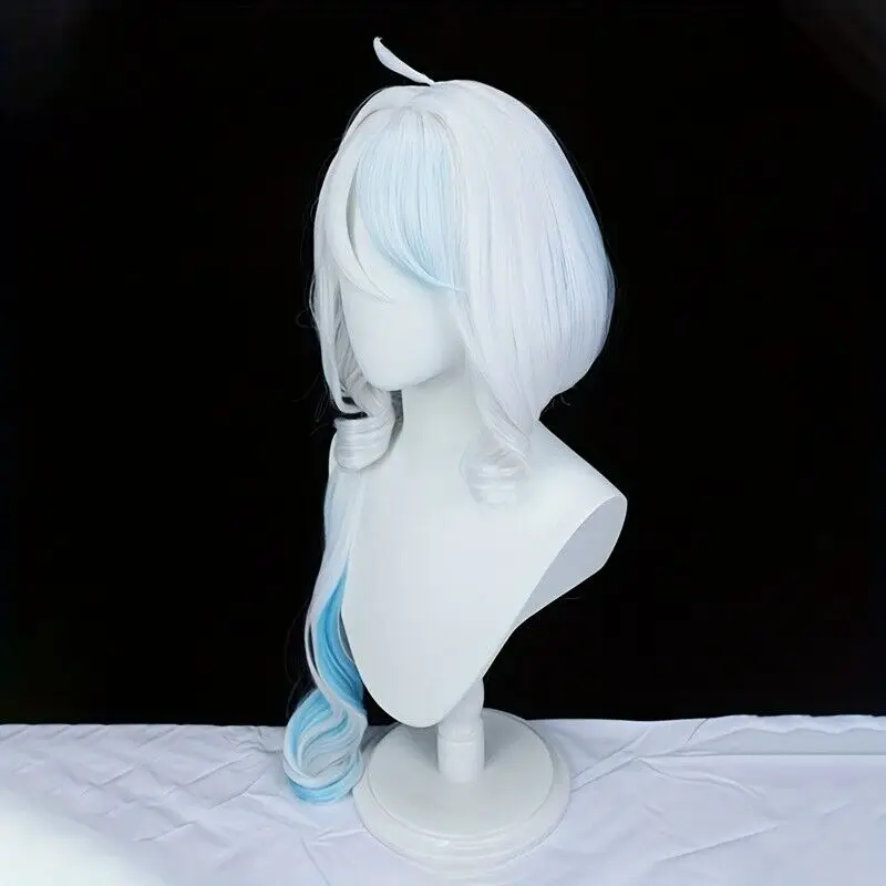 อะนิเมะเครื่องแต่งกายวิกผมสีขาววิกผมหยิกสั้นยาว Pigtail วิกผมสังเคราะห์คอสเพลย์