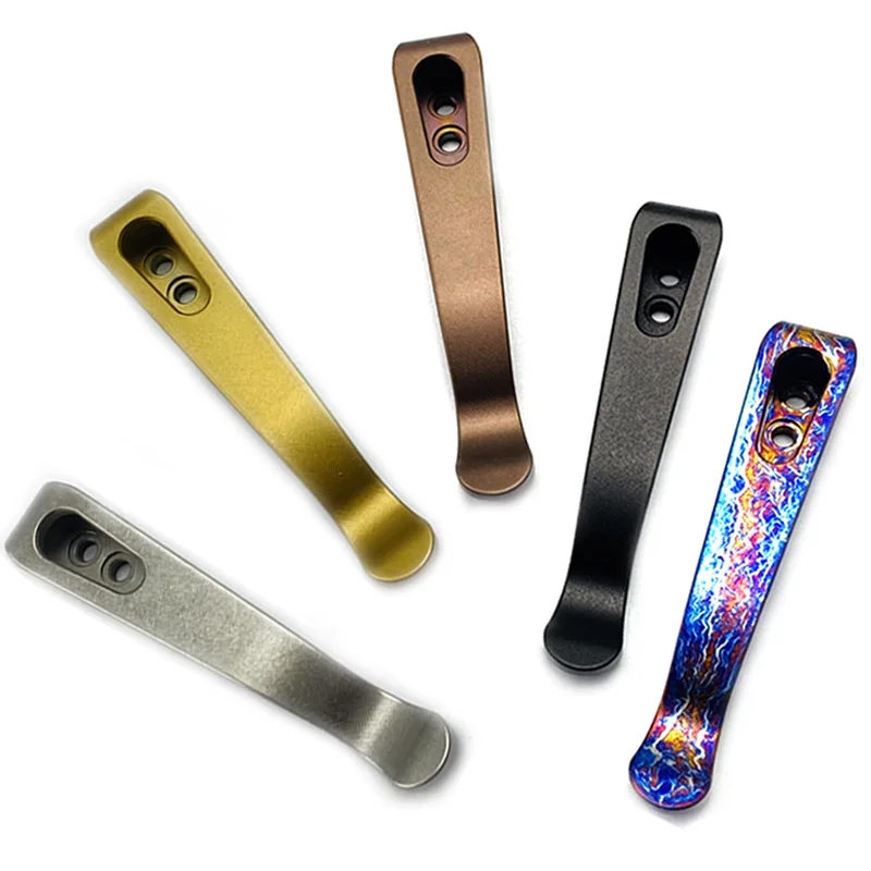 7 Colors Digital CAMO Pattern Knife Titanium Integrated Pocket Clip for Rick Hinderer XM18 XM24 Eklipse Maximus Jurassic Knives