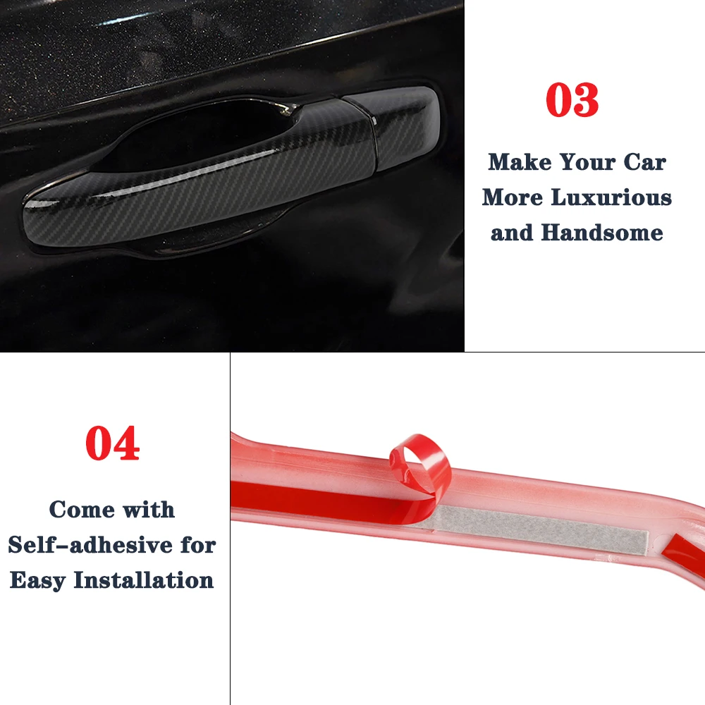 Door Exterior Handle Decoration Cover Trim Decal for Chrysler 300/ 300C 2011-2017 2018 2019 2020 2021 2022 2023 Car Accessories