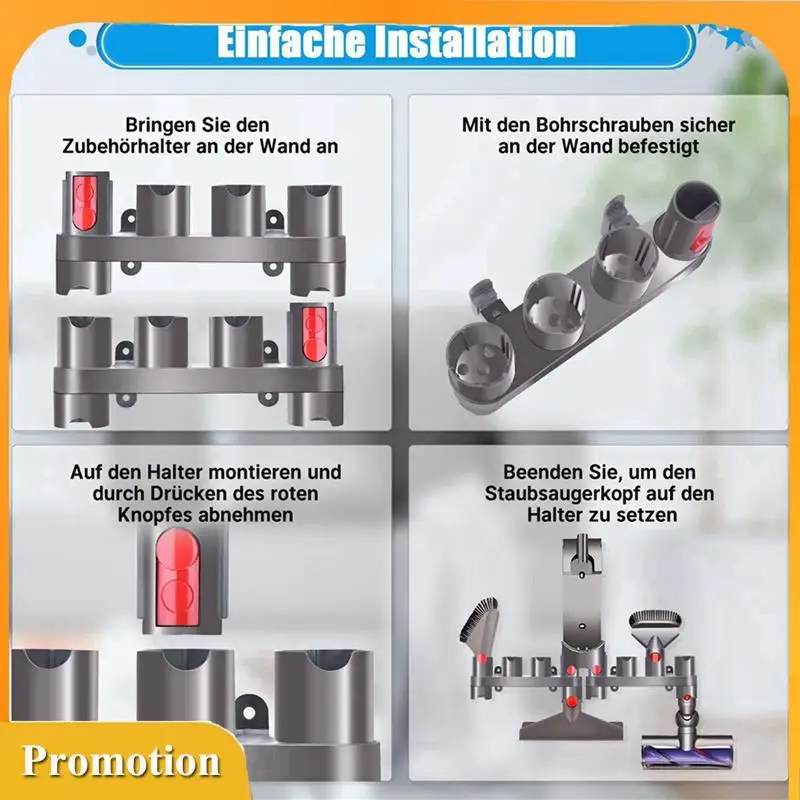 

-A61K 4X Accessories Bracket For Dyson V15 V11 V10 V8 V7 Vacuum Cleaner Holder Accessories Wall Mount