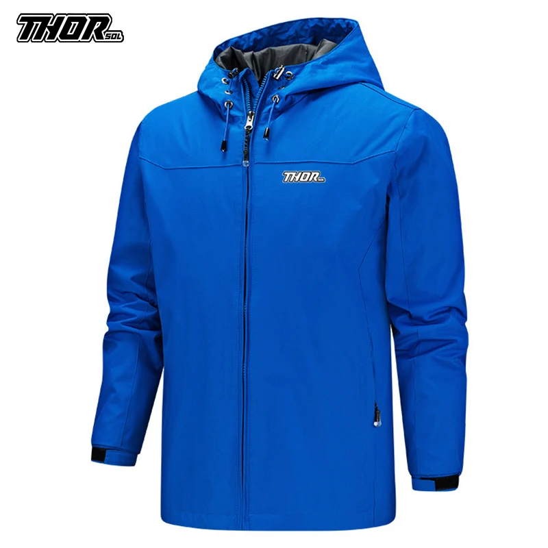 

Men MTB Biking Hooded Long Sleeve Coat THORSOL Cycling Jacket Mountain Bike Clothes Motocross Outerwear Chaqueta Trekking Hombre