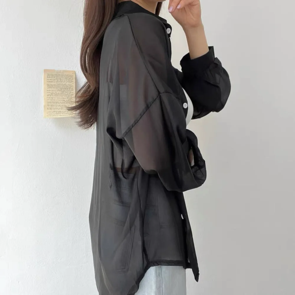 summer-women-casual-sunscreen-shirt-elegant-long-sleeve-blouse-loose-breathable-button-through-soft-office-outerwear