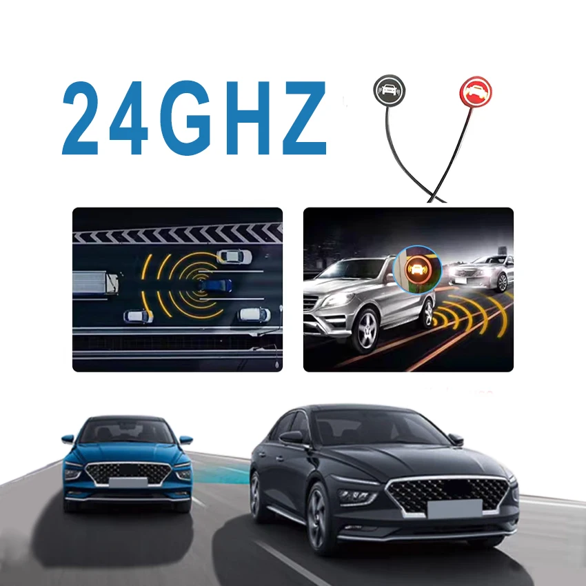 BSD BSM Blind Spot Detection System Universal 24Ghz Millimeter Wave Radar BSD Change Lane Aided Dual color light
