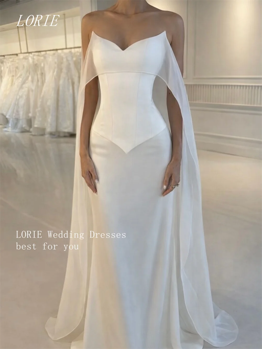 

LORIE Luxury Mermaid Civil Wedding Dress Elegant Sweetheart Bridal Dresses Simple Wedding Gown Customized 2026