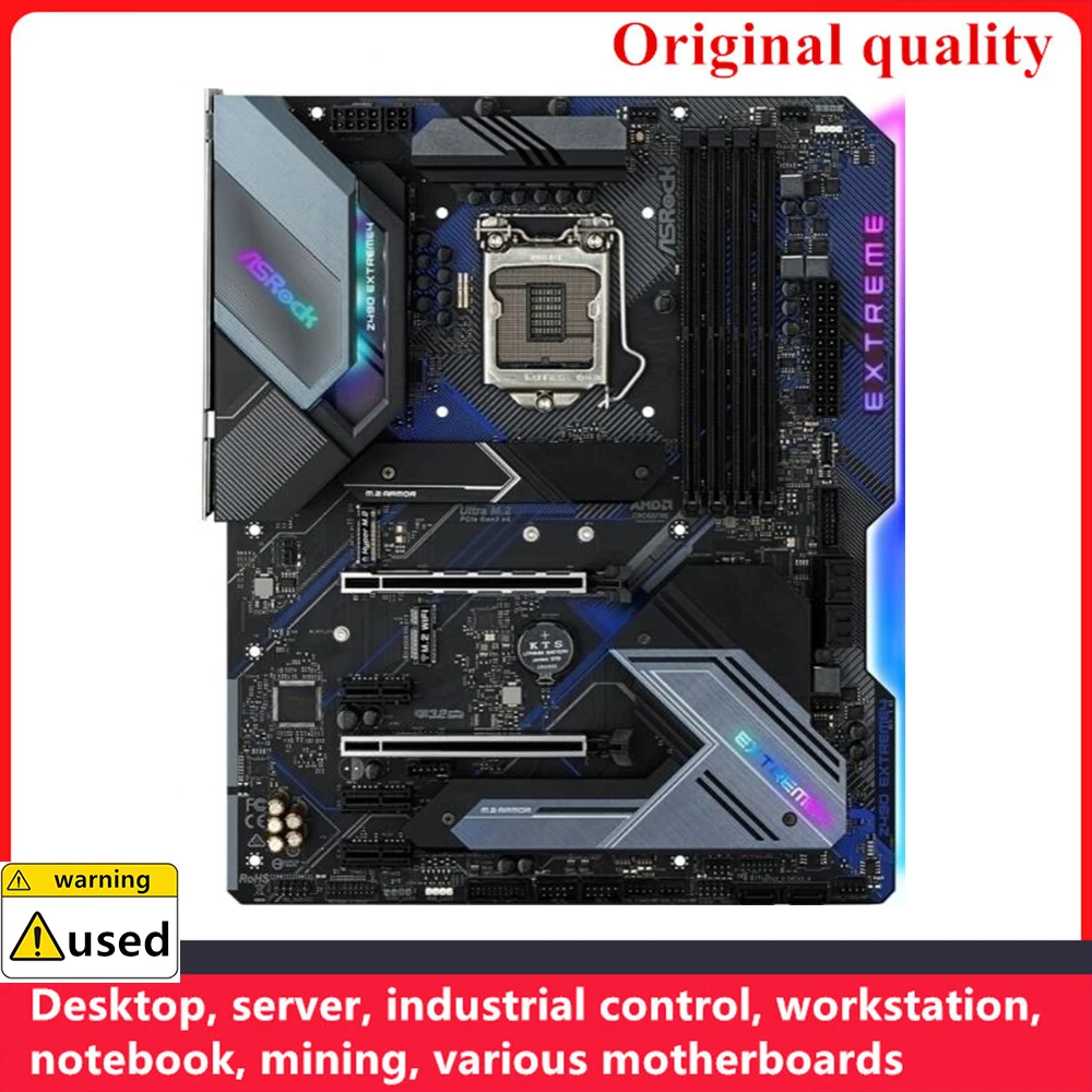 Used For ASROCK Z490 Extreme 4 Motherboards LGA 1200 DDR4 128GB Intel Z490 Overclocking Desktop Mainboard M.2 NVME III USB3.0