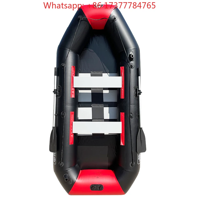 On Sale C270-1 2.7M PVC Inflatable Boat 3/4 Person  Yacht Dinghy Fishing Kayak Canoe With Accessories