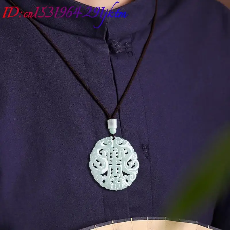 Burmese Jadeite Dragon Pendant Necklace Vintage Gifts for Women Real Jewelry Fashion Accessories Burmese Jade Natural Gemstone view 5