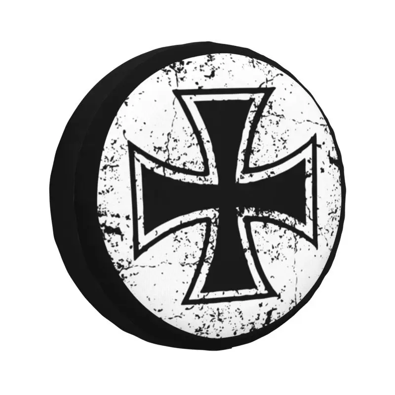 

Пользовательский рыцарь тамплиера, немецкий железный крест, чехол на запасное колесо для Suzuki Mitsubishi 4WD RV, защита для шин с флагом Германии 14 дюймов, 15 дюймов