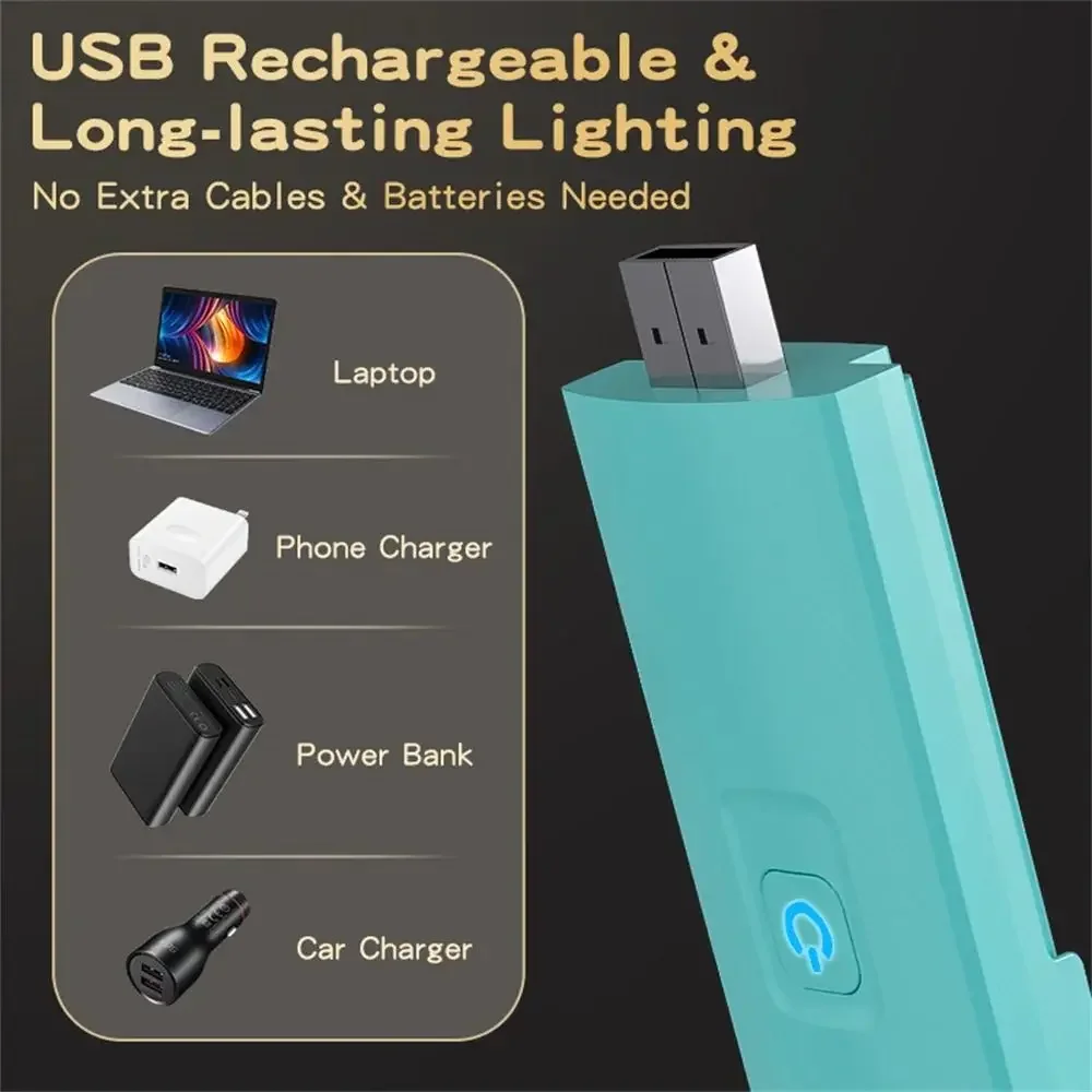 مشبك LED صغير على ضوء الكتاب لحماية العين، ضوء كتاب LED صغير قابل لإعادة الشحن، ضوء مكتب ضوء ليلي