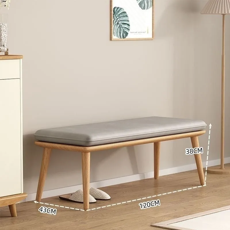HYS Long Bench, Fitting Room Minimalist Nordic Entry-Level Shoe Bench, Modern Minimalist Upholstered Home Long Bench