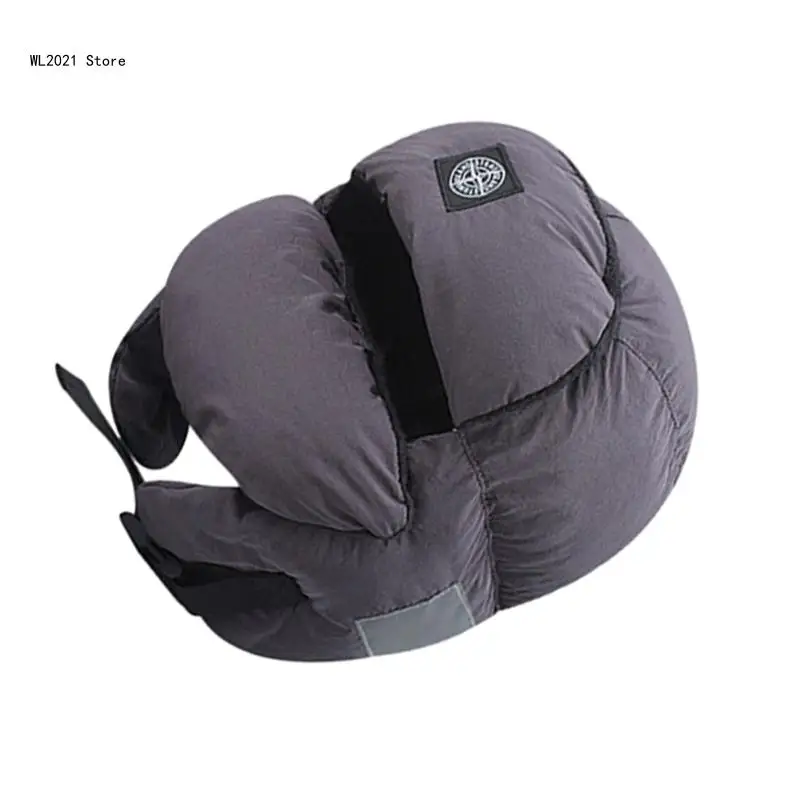 

Boys Bomber Hat Trapper Hat with Removable Mask Bomber Hat Down Hat for Outdoor Winter Mask for Skiing Camping Hiking