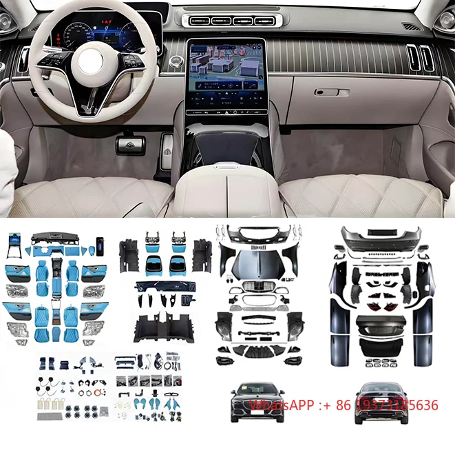 One Set Full Body Kit W221 Upgrade to W223 Body Kits for Mercedes-benz S-class  W221 to W223 Maybach Interior Plus Exterior