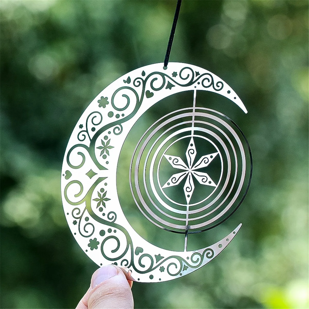 A71P 3d Mandala หมุน Wind Chime จี้ Nordic Garden Courtyard แขวนตกแต่ง