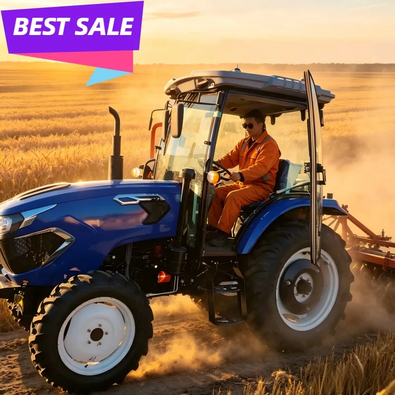 Multifunctional 4×4 Diesel Mini Tractor 50 to 100HP Durable Agricultural Farm Equipment