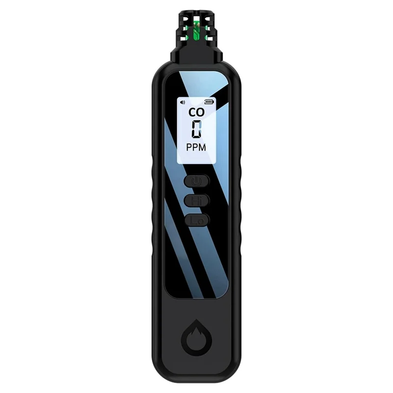 A41Z-เครื่องตรวจจับคาร์บอนมอนอกไซด์แบบพกพาสําหรับการเดินทาง, จอแสดงผล LCD CO มือถือพร้อมแบตเตอรี่ AAA 2 ก้อน, Durab (สีดํา)
