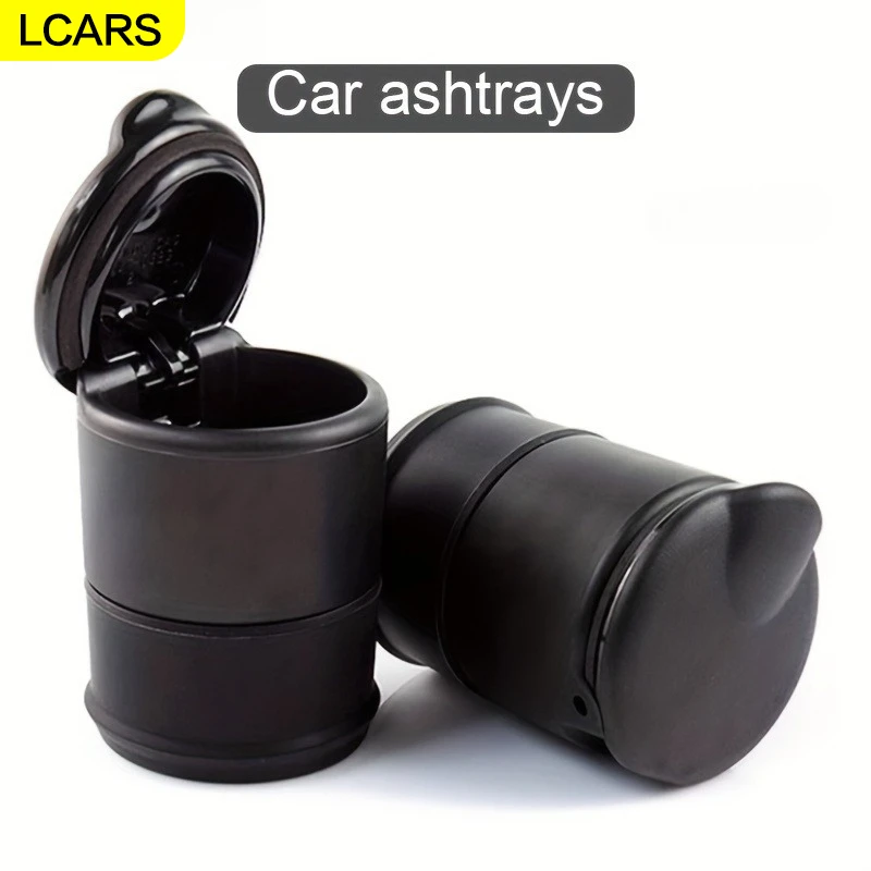 Lcars Car Ashtray, Ash and Trash Storage with Lid, No Odor Inside the Car, Car Interior Accessories