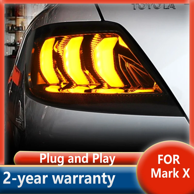 

Задний фонарь для Toyota Reiz Mark x, задсветильник фсветильник 2005-2009 s, динамические ДХО + сигнал поворота, светодиодный задний фонарь в сборе