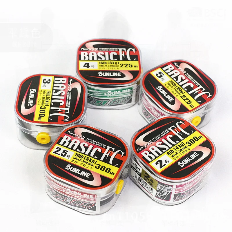 

Sunline Sunase Carbon Sub-Line Basic FC 300m Crystal Edition Каменный рыболовный свинец для подпереднего литья